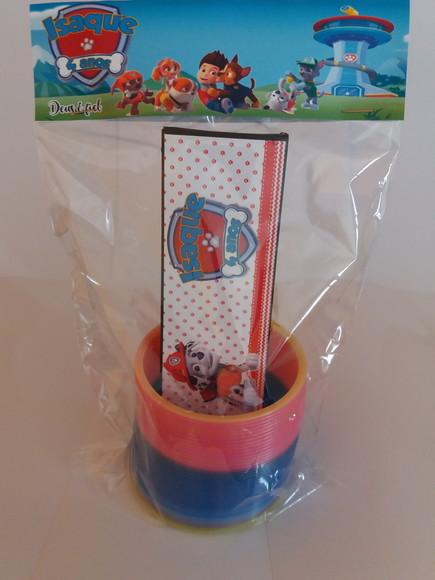 Kit Domino e Mola Personalizado Patrulha Canina