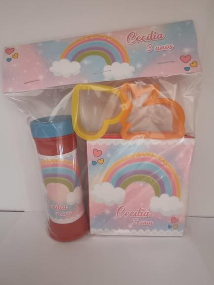 Kit Massinha e Bolinha de Sabão Arco Iris