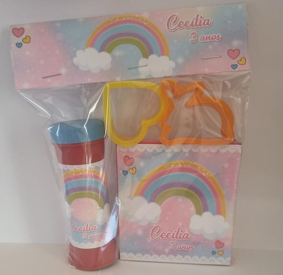 Kit Massinha e Bolinha de Sabão Arco Iris