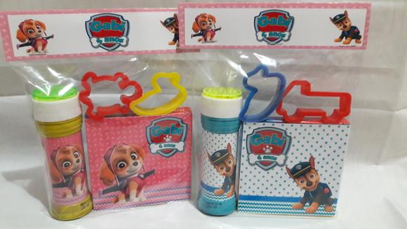 Kit Massinha e Bolinha de Sabão Patrulha Canina