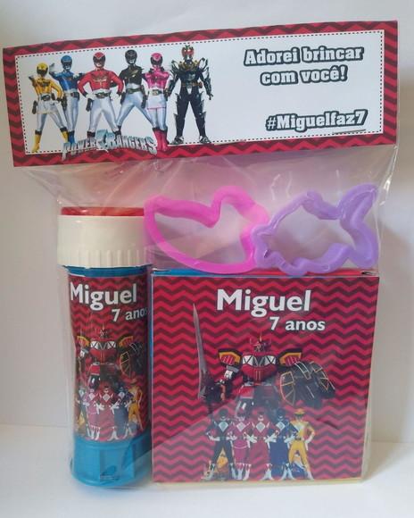 Kit Massinha e Bolinha de Sabão Power Rangers