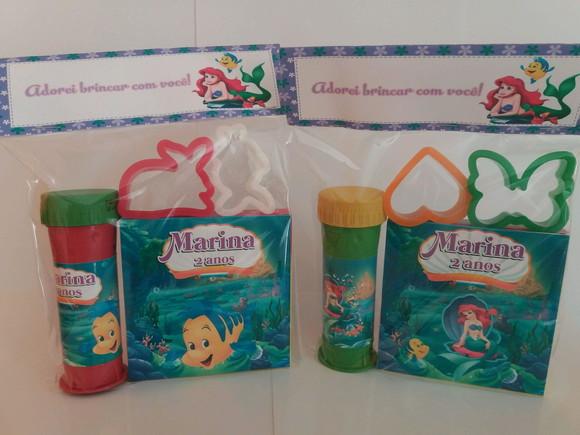 Kit Massinha e Bolinha de Sabão Pequena Sereia