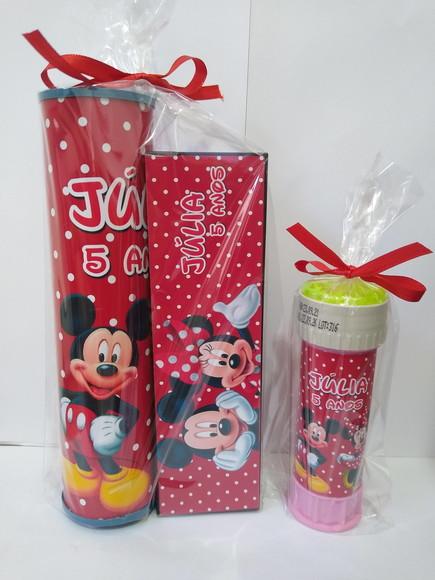 Kit Pega Vareta Domino e Bolinha de Sabão Minnie