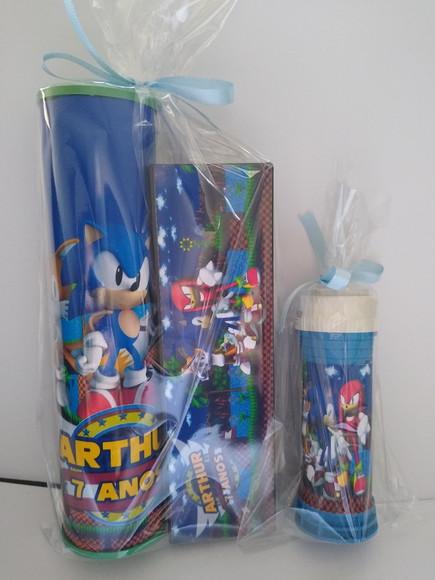 Kit Pega Vareta Domino e Bolinha de Sabão Sonic