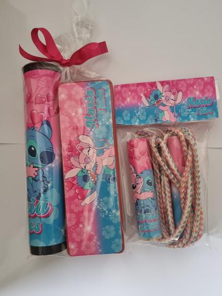 Kit Pega Vareta Dominó e Corda Personalizada Stitch