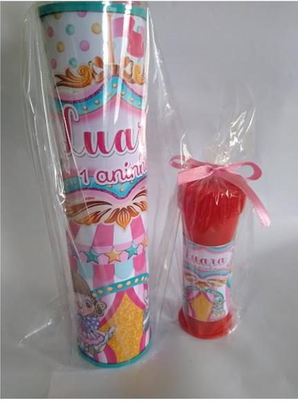 Kit Pega Vareta e Bolinha de Sabão Circo Rosa