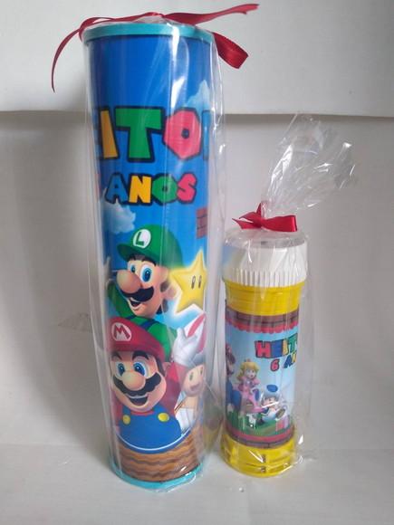 Kit Pega Vareta e Bolinha de Sabão Super Mario