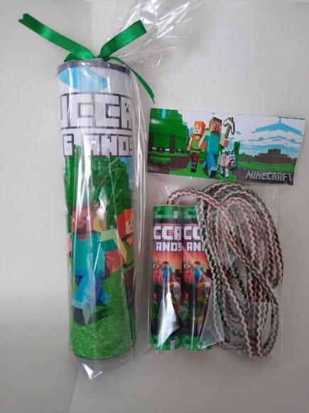 Kit Pega Vareta e Corda Personalizada Minecraft