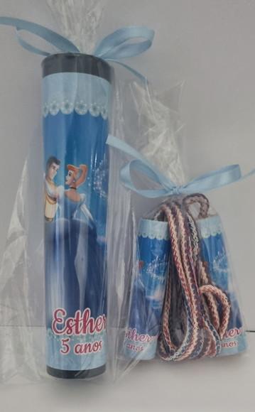 Kit Pega Vareta e Corda Personalizada Cinderela