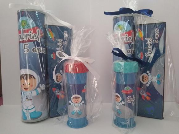 Kit Pega Vareta Domino e Bolinha de Sabão Astronauta