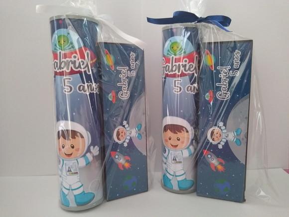 Kit Pega Vareta e Domino Personalizado Astronauta