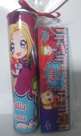Kit Pega Vareta e Domino Personalizado Arlequina
