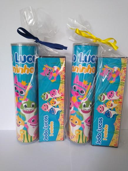 Kit Pega Vareta e Domino Personalizado Baby Shark