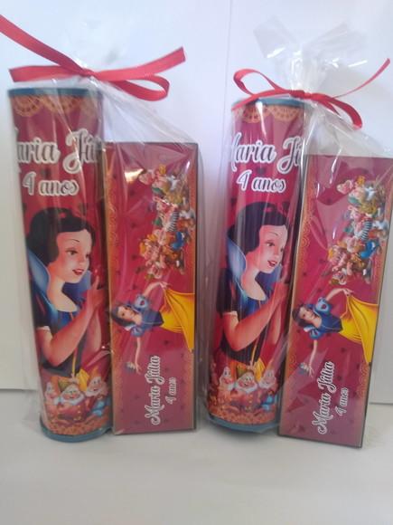 Kit Pega Vareta e Domino Personalizado Branca de Neve