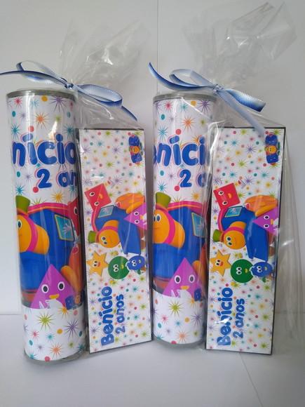 Kit Pega Vareta e Domino Personalizado Bob e o Trem