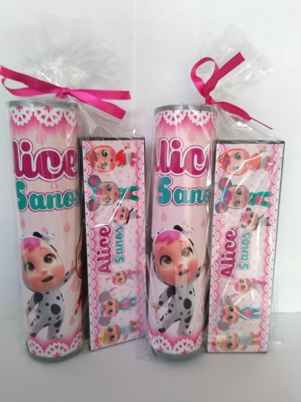 Kit Pega Vareta e Domino Personalizado Cry Babies