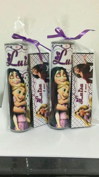 Kit Pega Vareta e Domino Personalizado Enrolados - Rapunzel