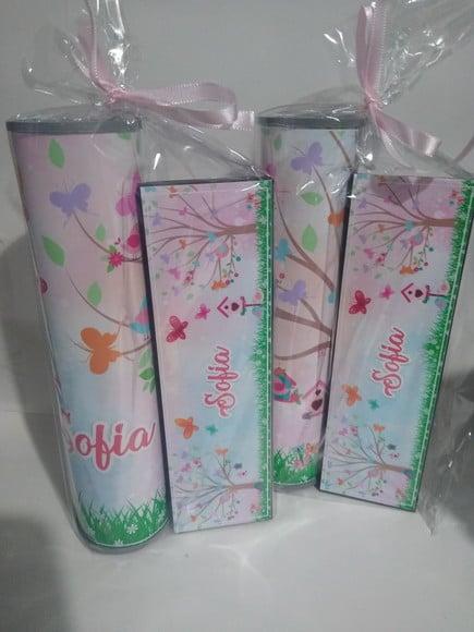 Kit Pega Vareta e Domino Personalizado Jardim das Borboletas