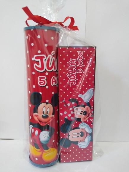 Kit Pega Vareta e Domino Personalizado Mickey