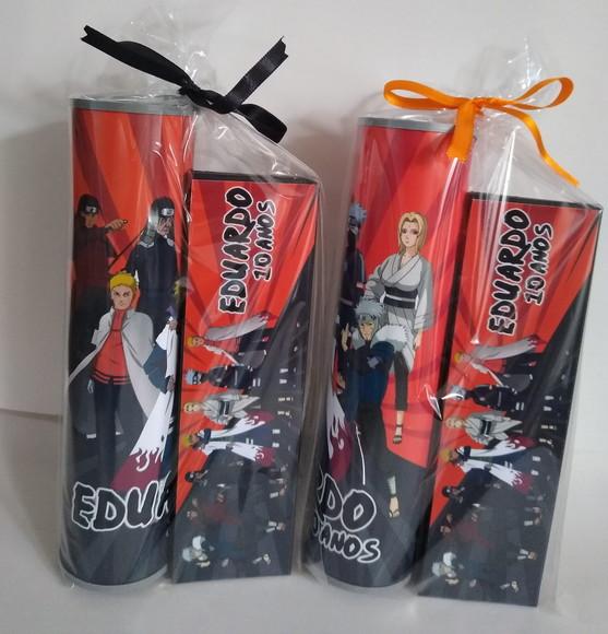 Kit Pega Vareta e Domino Personalizado Naruto