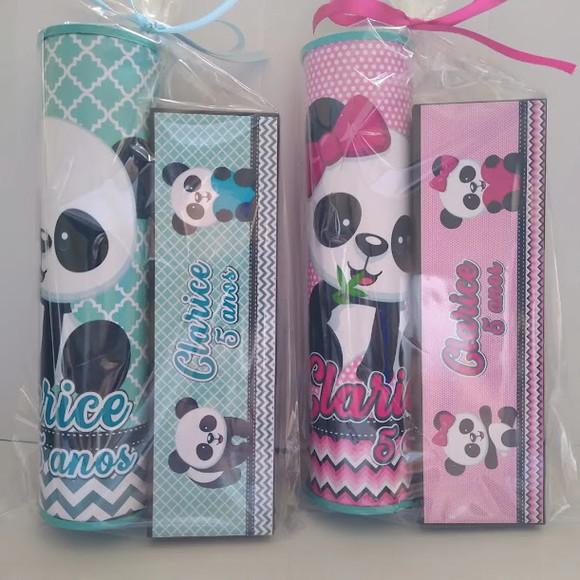 Kit Pega Vareta e Domino Personalizado Pandinha