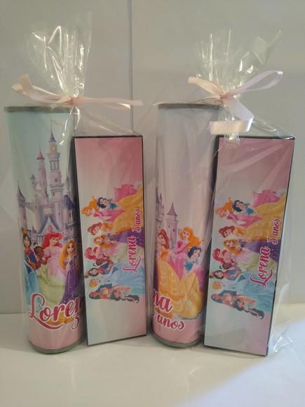 Kit Pega Vareta e Domino Personalizado Princesas
