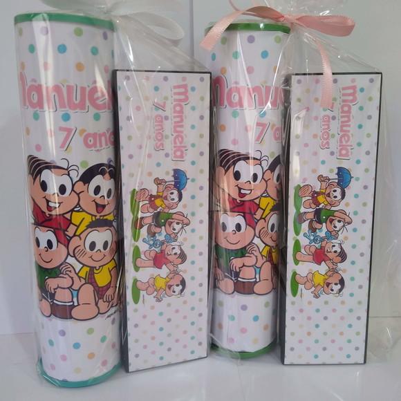 Kit Pega Vareta e Domino Personalizado Turma da Monica