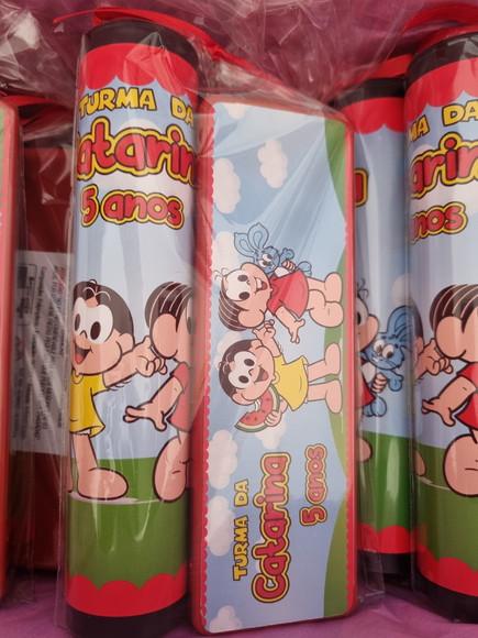 Kit Pega Vareta e Domino Personalizado Turma da Monica