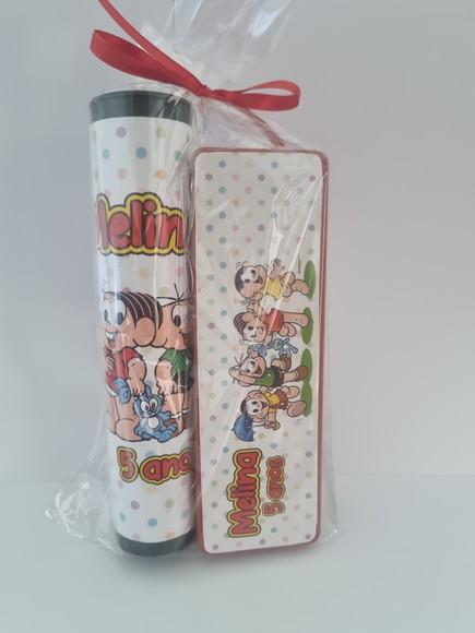 Kit Pega Vareta e Domino Personalizado Turma da Monica
