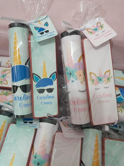 Kit Pega Vareta e Domino Personalizado Unicornio