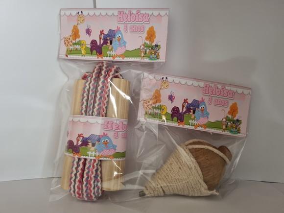 Kit Pião e Corda Galinha Pintadinha