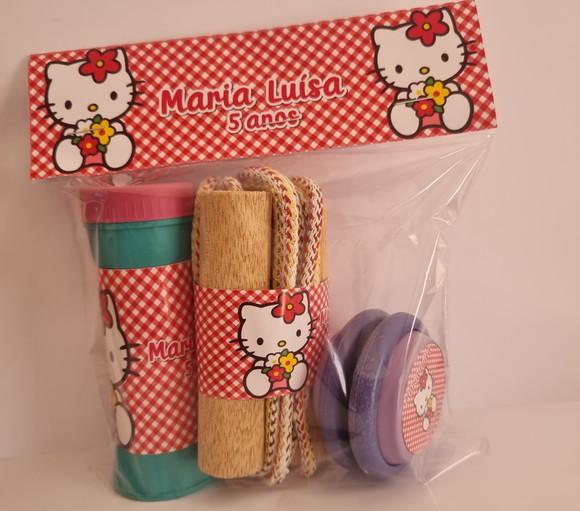 Kit Pula Corda, Ioiô e Bolinha de Sabão Hello Kitty