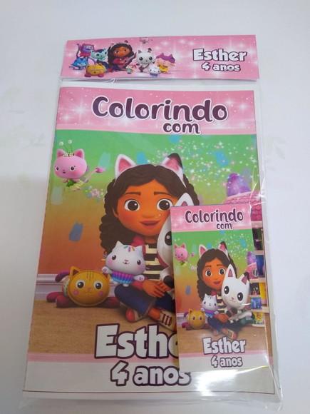 Livro de Colorir c/ Giz Casa Magica Gaby