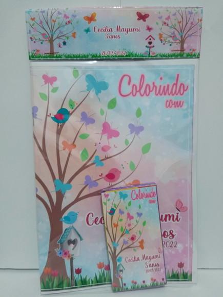 Livro de Colorir c/ Giz Jardim Encantado