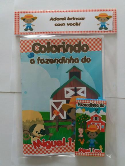Livro de Colorir c/ Giz Fazendinha