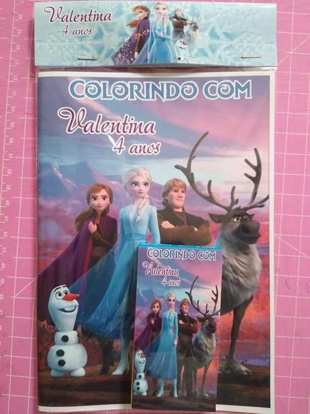 Livro de Colorir c/ Giz Frozen