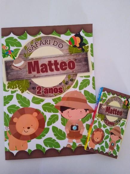 Livro de Colorir c/ Giz Safari