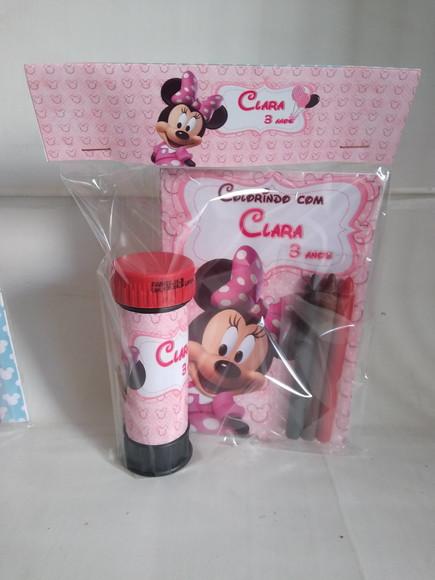 Mini Livro de Colorir c/ 3 Giz com Bolinha de Sabão