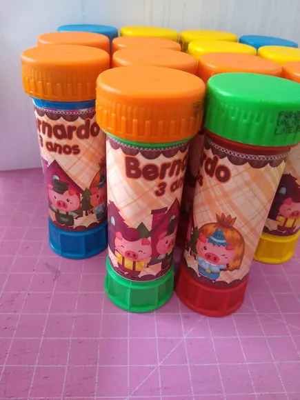 Bolinha de Sabão Personalizada 3 Porquinhos