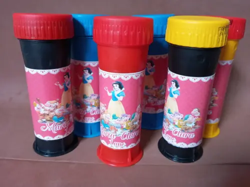 Bolinha de Sabão Personalizada Branca de Neve