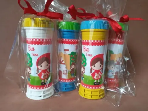 Bolinha de Sabão Personalizada Chapeuzinho Vermelho