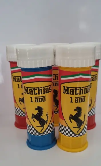Bolinha de Sabão Personalizada Ferrari