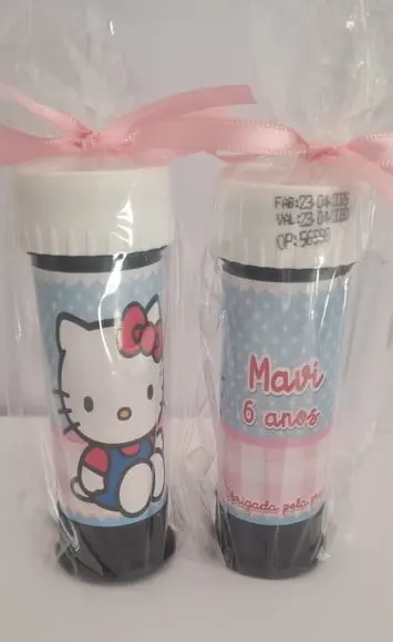 Bolinha de Sabão Personalizada Hello Kitty