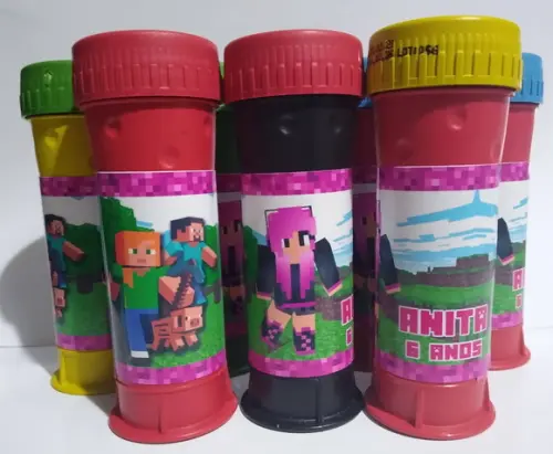 Bolinha de Sabão Personalizada Minecraft