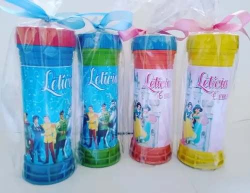 Bolinha de Sabão Personalizada Principes e Princesas