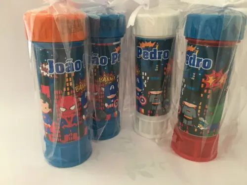 Bolinha de Sabão Personalizada Super Herois Cute