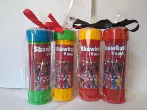 Bolinha de Sabão Personalizada Power Rangers