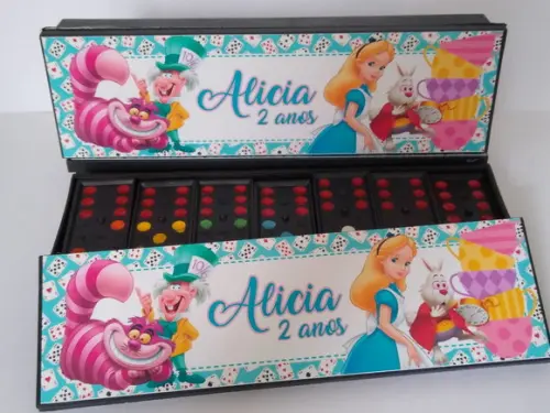 Domino Personalizado Alice no Pais das Maravilha