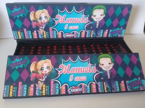 Domino Personalizado Arlequina e Coringa