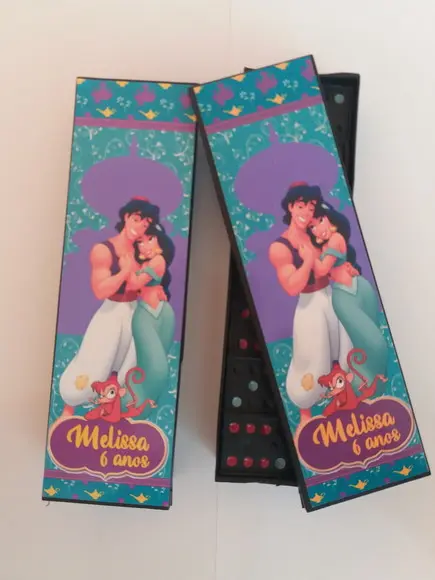 Domino Personalizado Aladdin e Jasmine